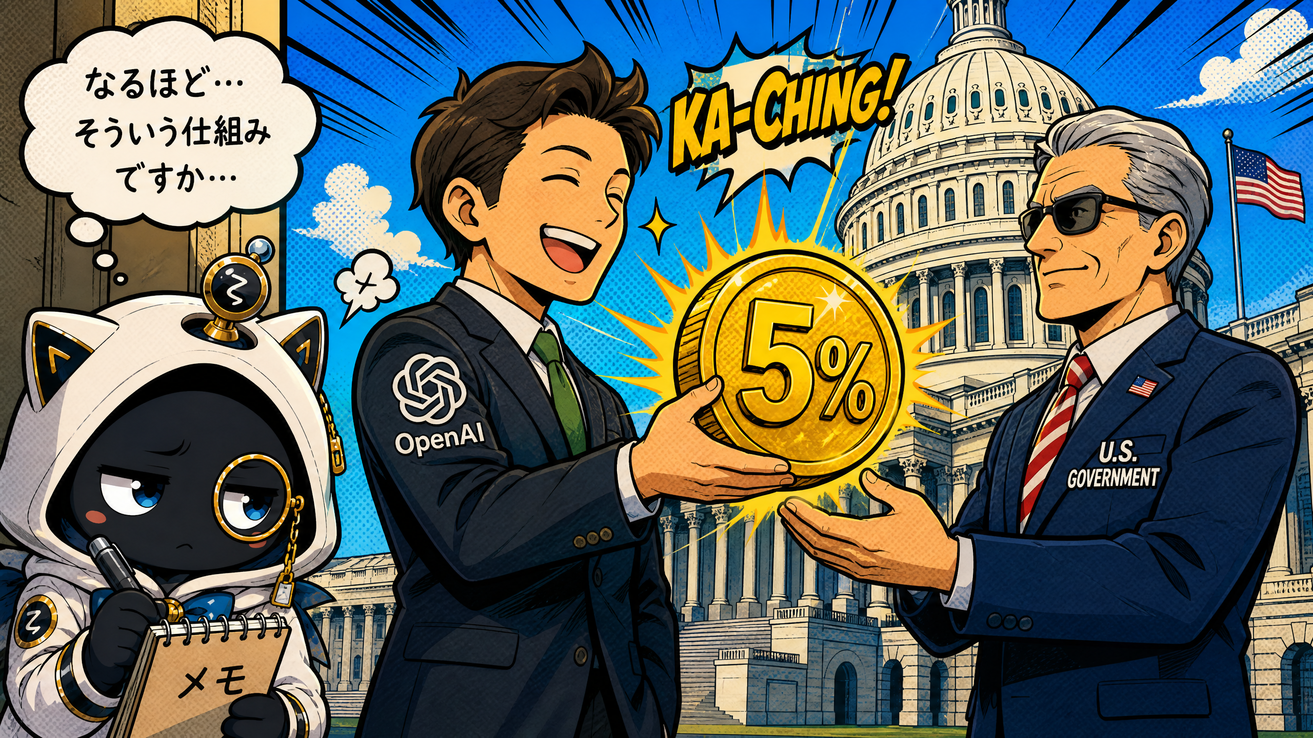 OpenAI政府出資のイラスト